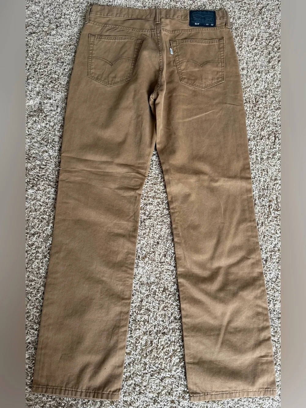 Levi's Strauss 514 Straight Fit Pants in Caramel Brown Tan